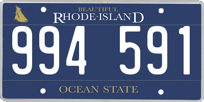 RI license plate 994591