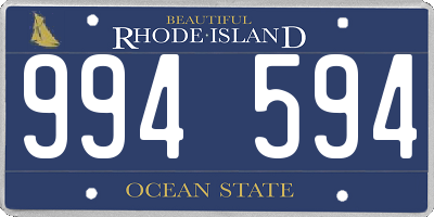 RI license plate 994594