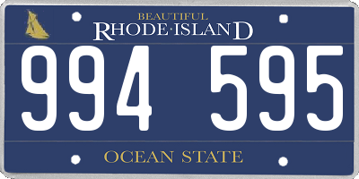 RI license plate 994595