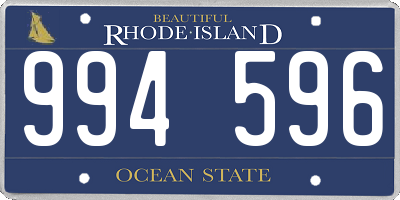 RI license plate 994596