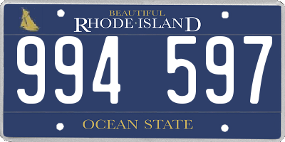 RI license plate 994597