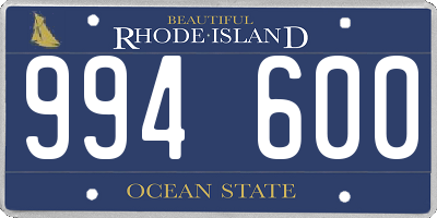 RI license plate 994600