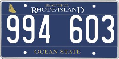 RI license plate 994603