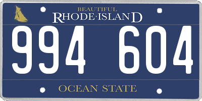 RI license plate 994604