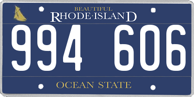 RI license plate 994606