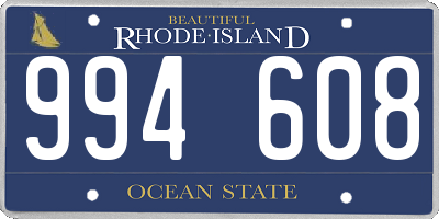 RI license plate 994608