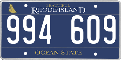 RI license plate 994609