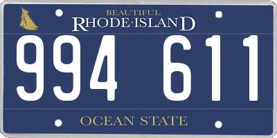 RI license plate 994611