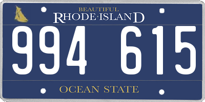 RI license plate 994615