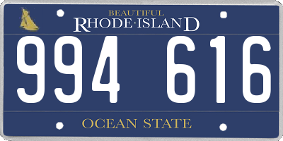 RI license plate 994616