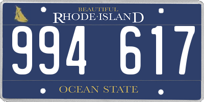 RI license plate 994617