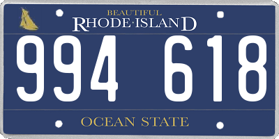 RI license plate 994618