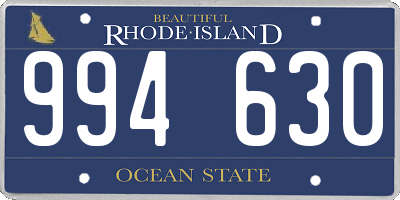 RI license plate 994630