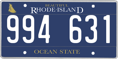 RI license plate 994631