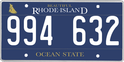 RI license plate 994632