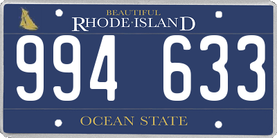 RI license plate 994633