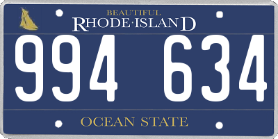 RI license plate 994634