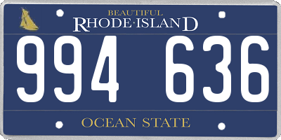 RI license plate 994636