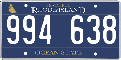 RI license plate 994638