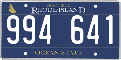 RI license plate 994641