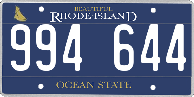 RI license plate 994644