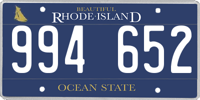 RI license plate 994652