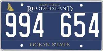 RI license plate 994654