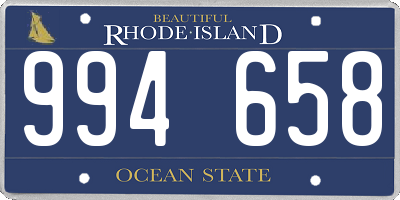 RI license plate 994658