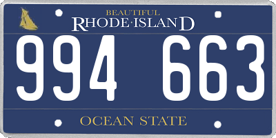 RI license plate 994663