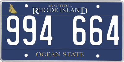 RI license plate 994664