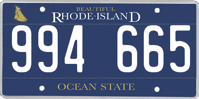 RI license plate 994665