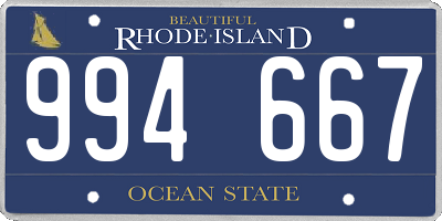 RI license plate 994667