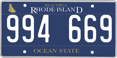 RI license plate 994669
