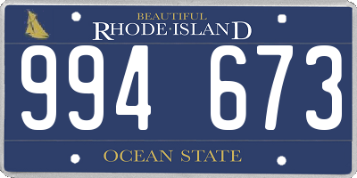 RI license plate 994673