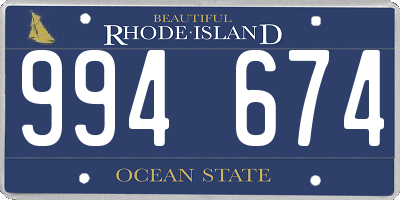 RI license plate 994674