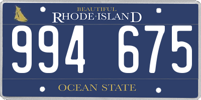 RI license plate 994675