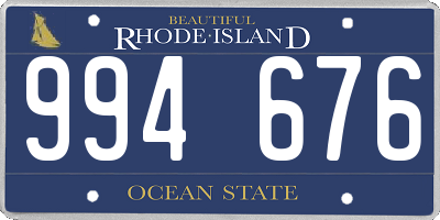 RI license plate 994676