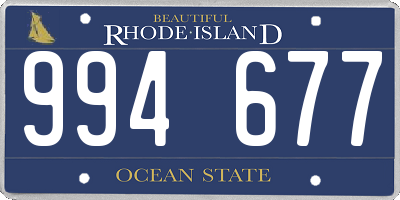 RI license plate 994677