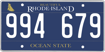 RI license plate 994679