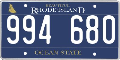 RI license plate 994680