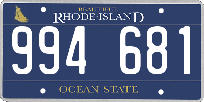 RI license plate 994681