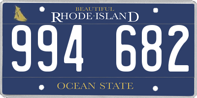 RI license plate 994682