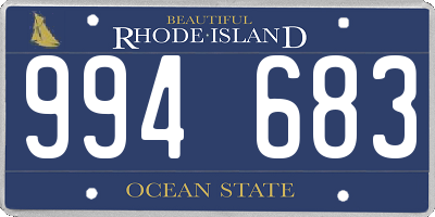 RI license plate 994683