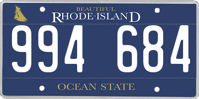 RI license plate 994684