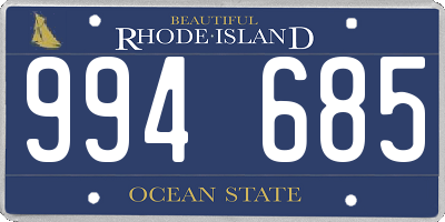 RI license plate 994685