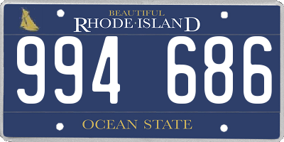 RI license plate 994686