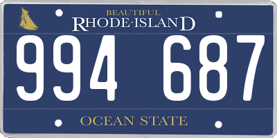 RI license plate 994687