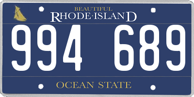 RI license plate 994689