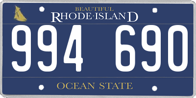 RI license plate 994690