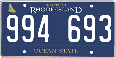 RI license plate 994693